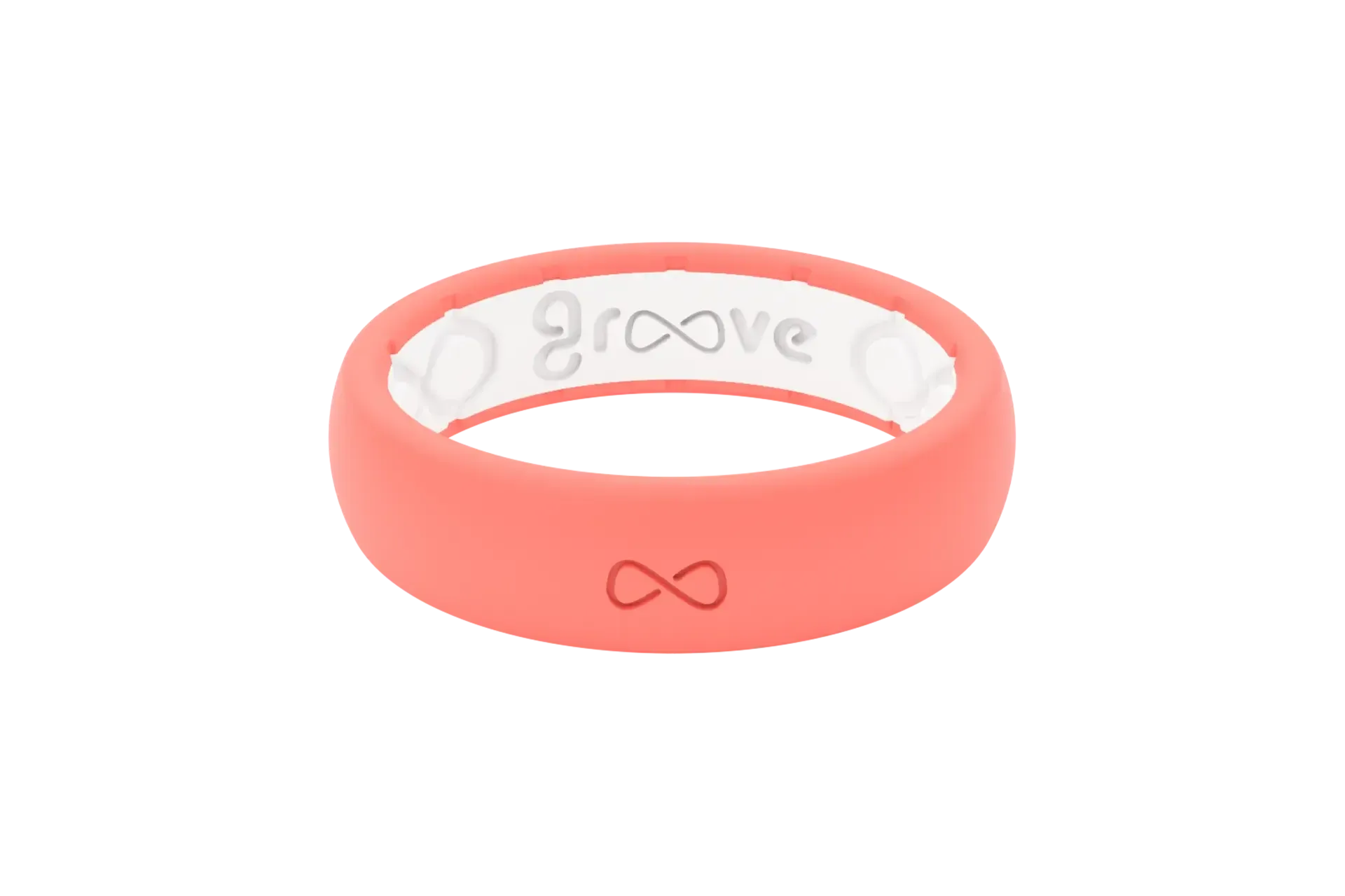 Solid Coral Thin Ring