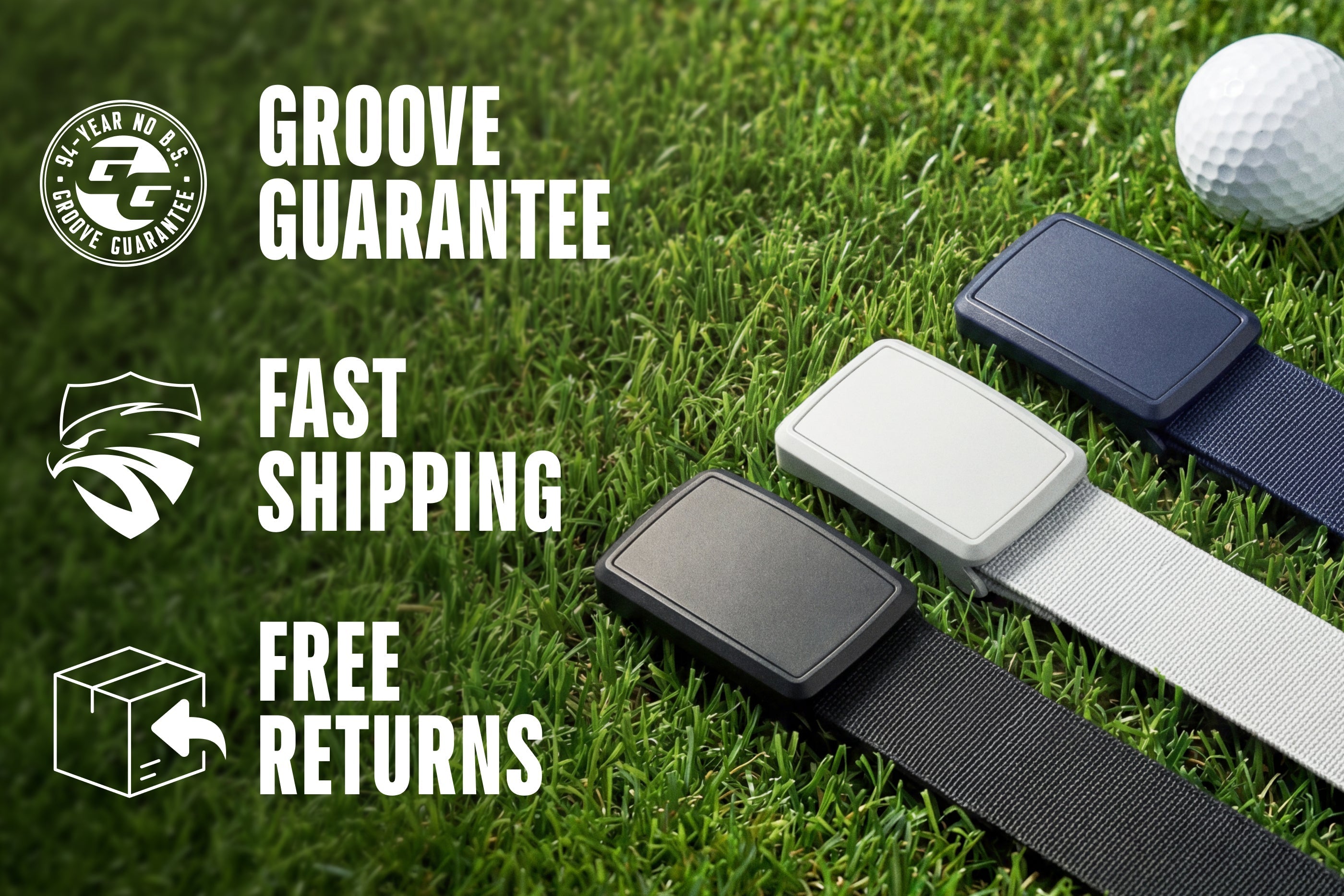 Groove Golf Belt Pro® - Light Grey Flag
