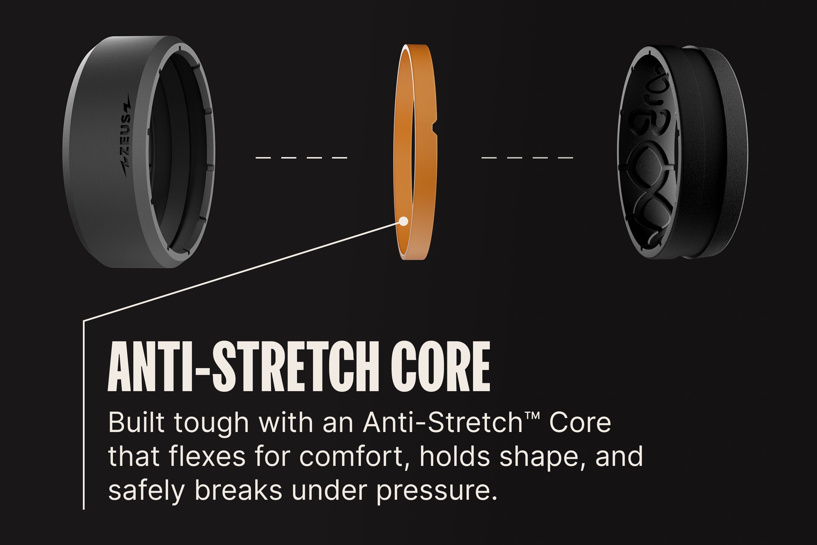 Zeus Edge Midnight Black Ring