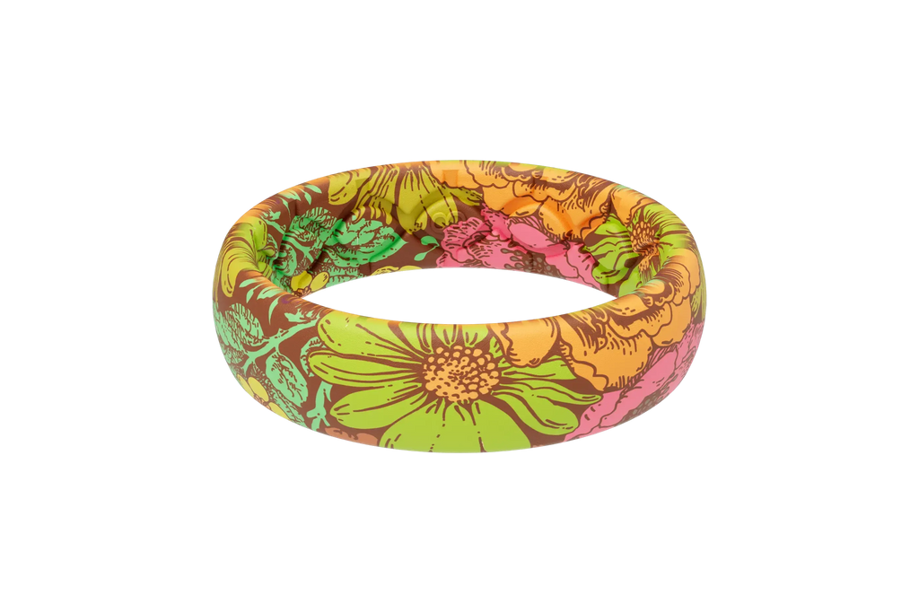 Retro Floral Thin Ring