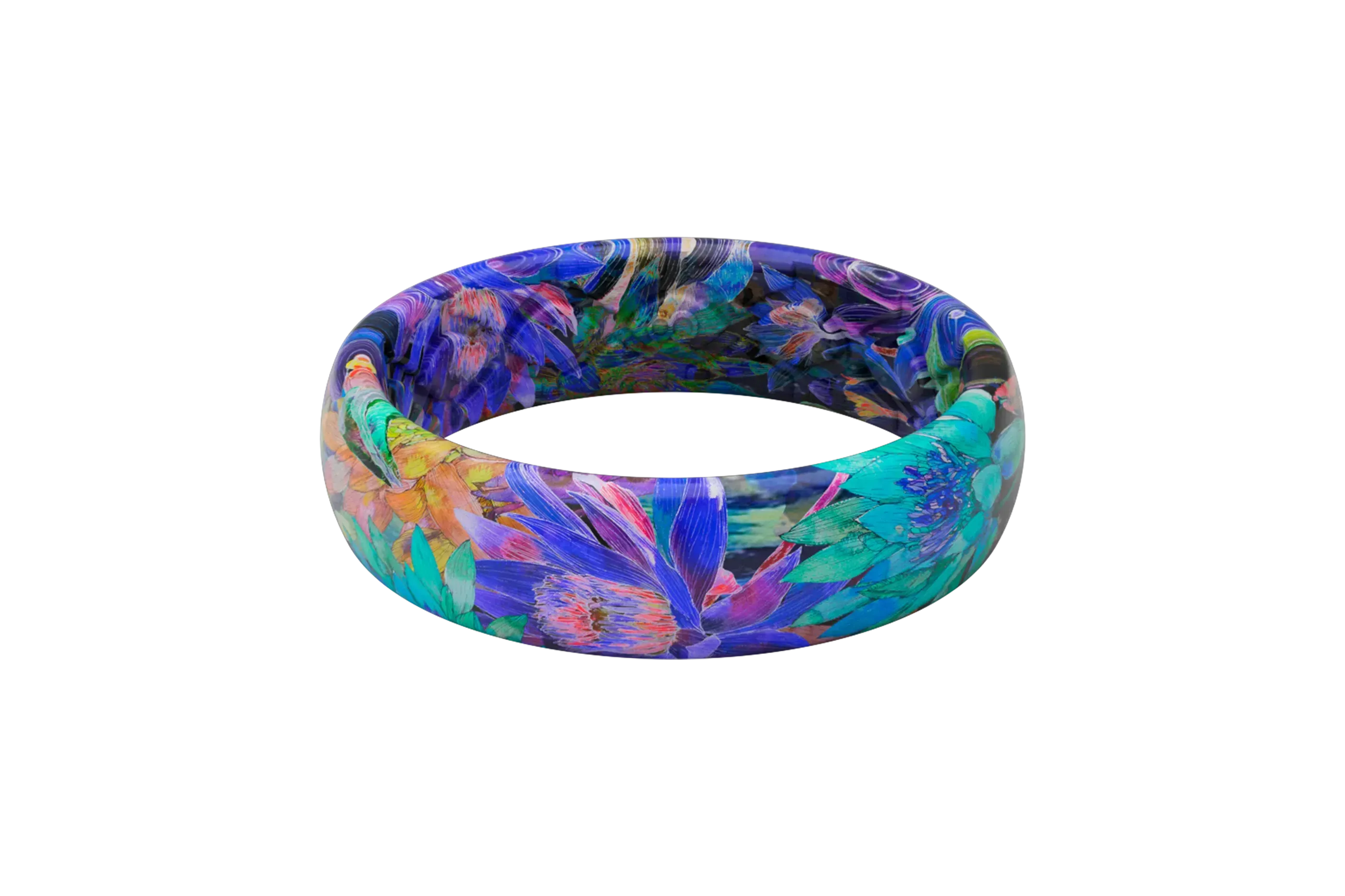 Twilight Blossom Thin Ring