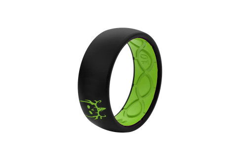 Bone Collector Black &amp; Green Ring