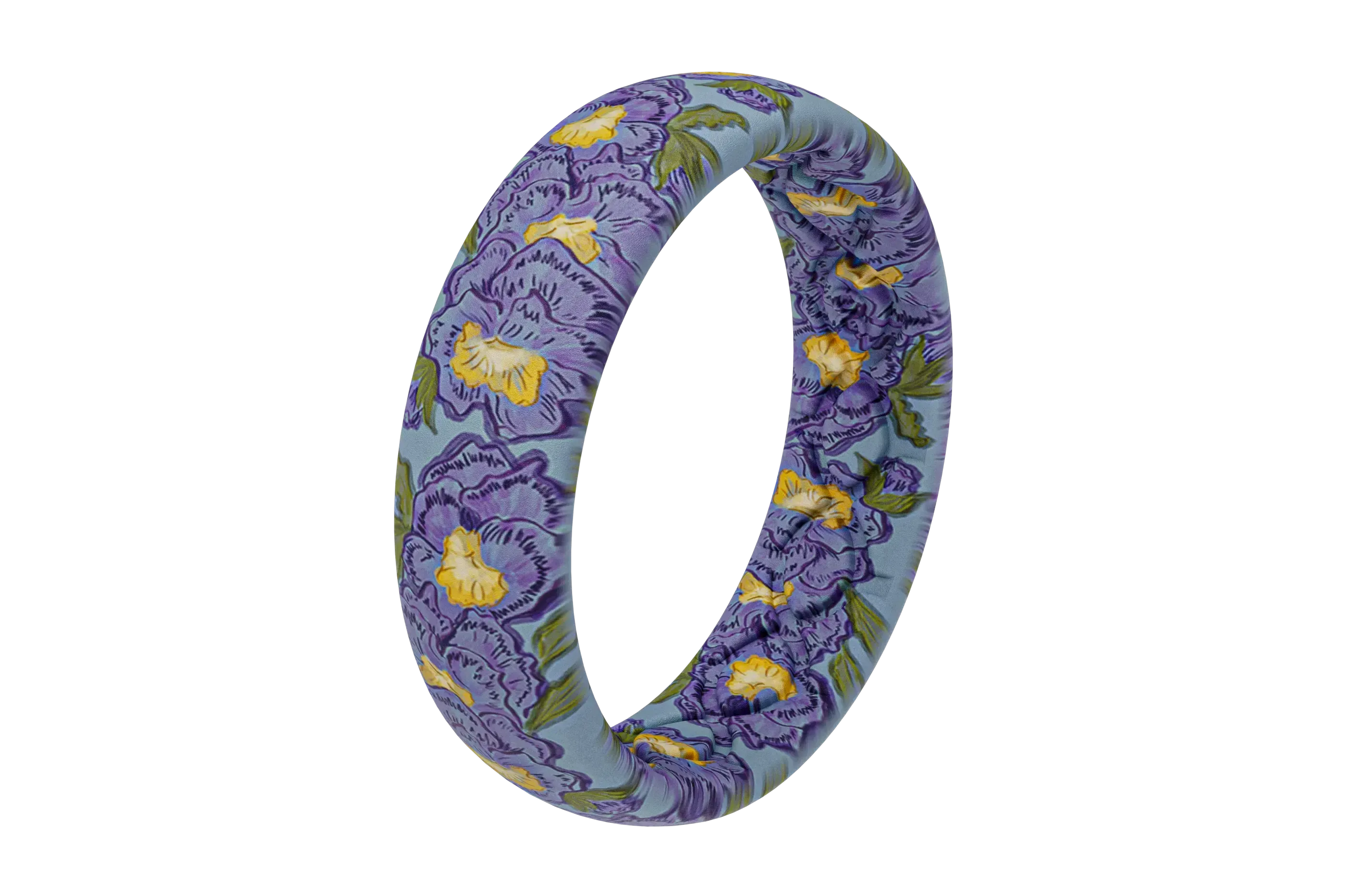 February Violets Thin Ring