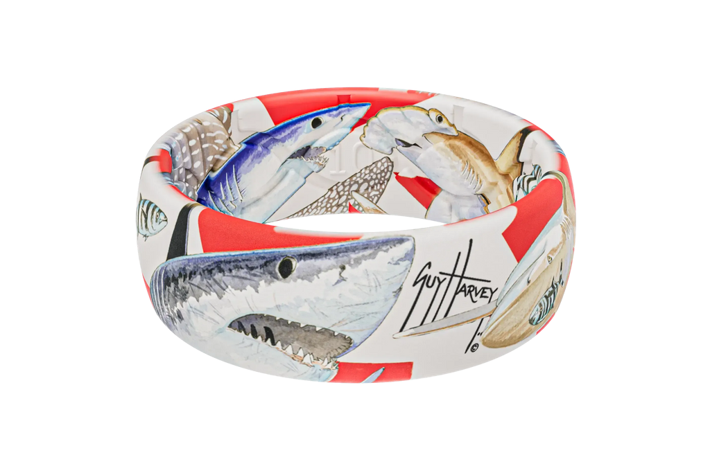 Guy Harvey Shark Collage Ring