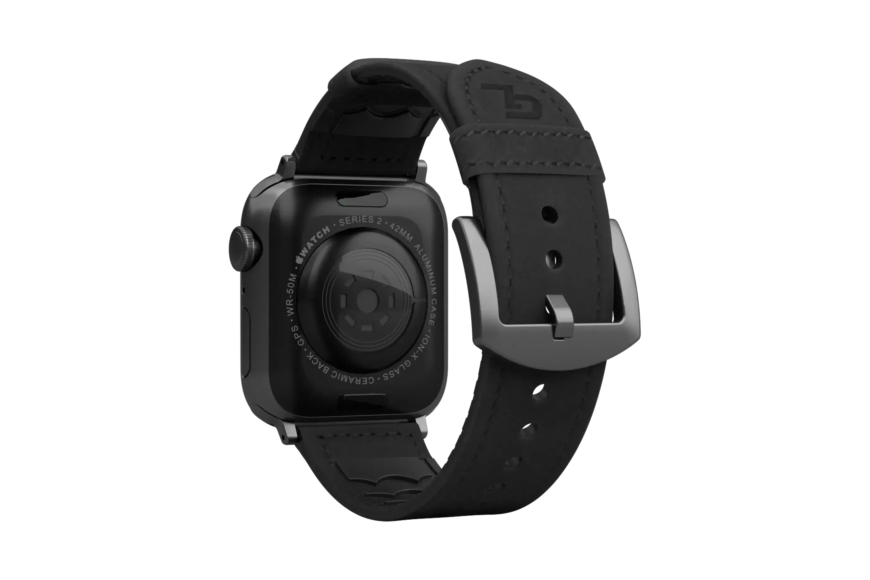 Vulcan Obsidian - Black Apple Leather Watch Band