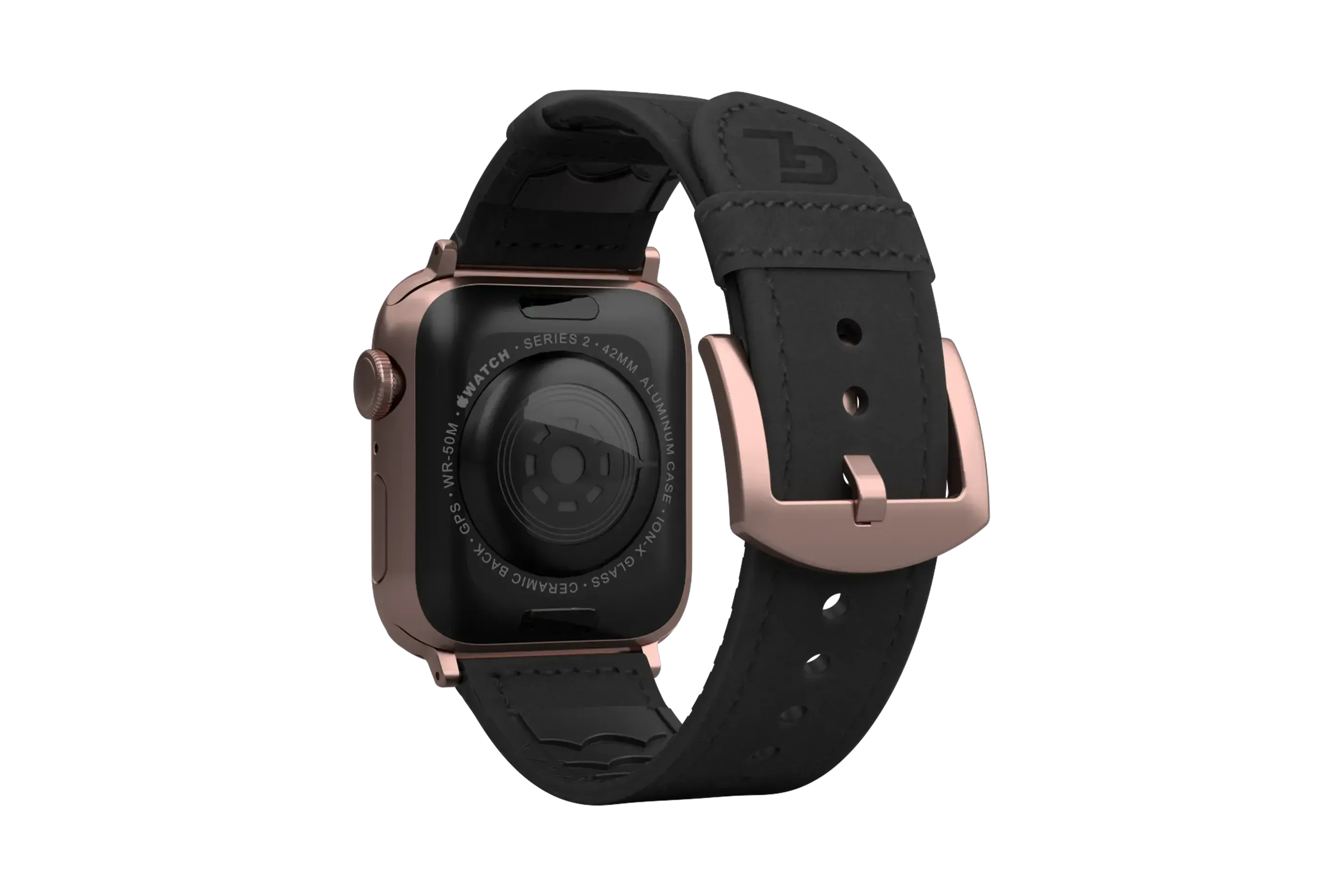 Vulcan Obsidian - Black Apple Leather Watch Band
