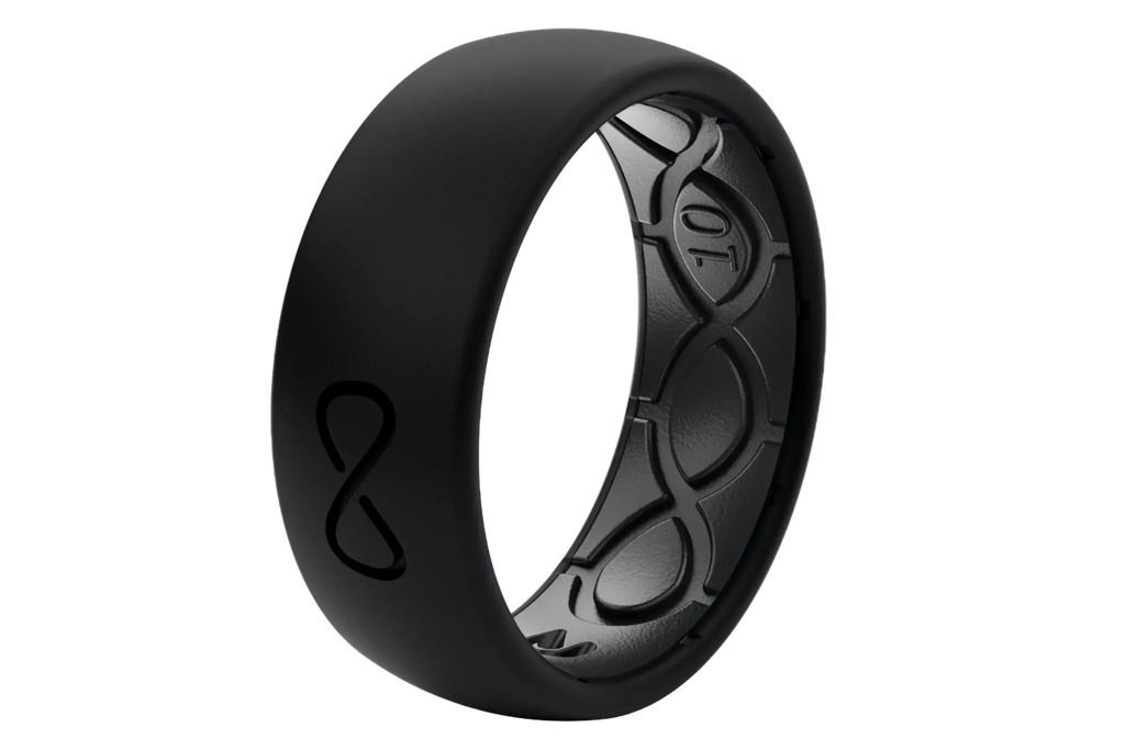 Solid Midnight Black Ring