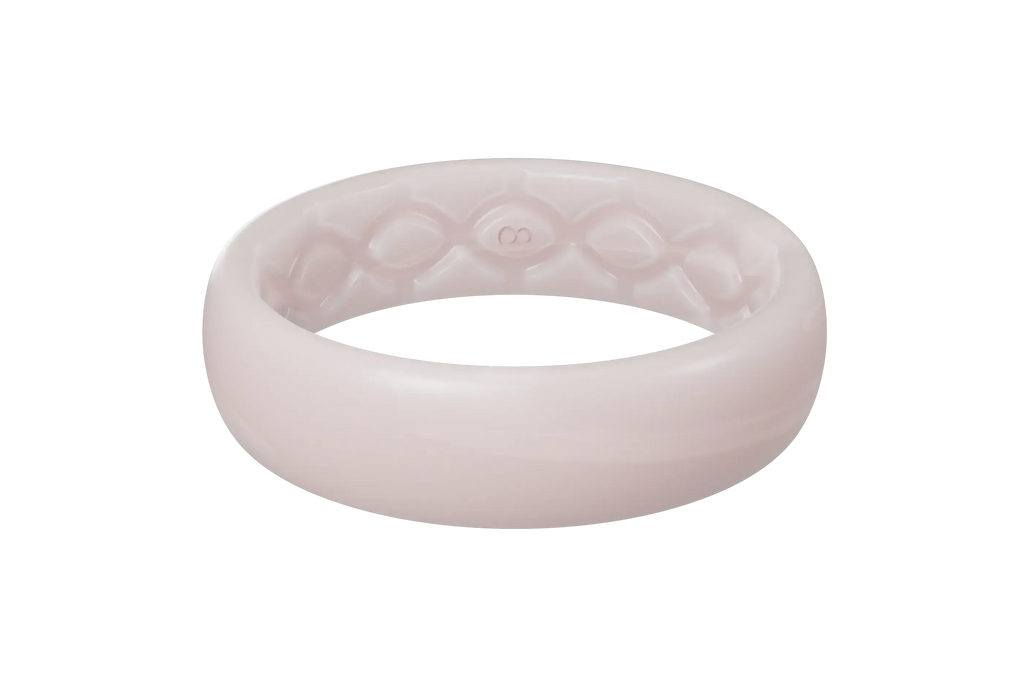 Solid Pearl Rose Thin Ring