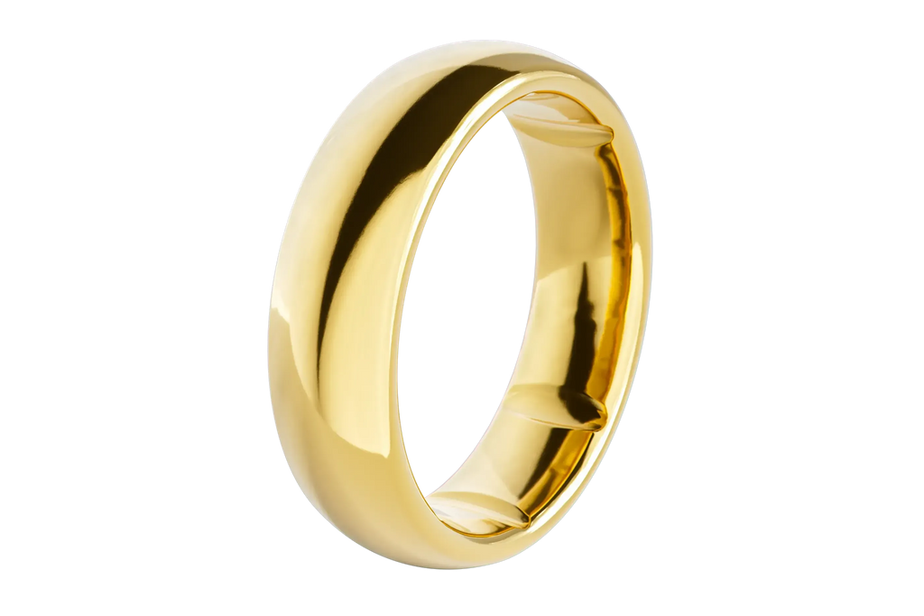 Groove Ring® Tungsten 6mm - 24k Gold