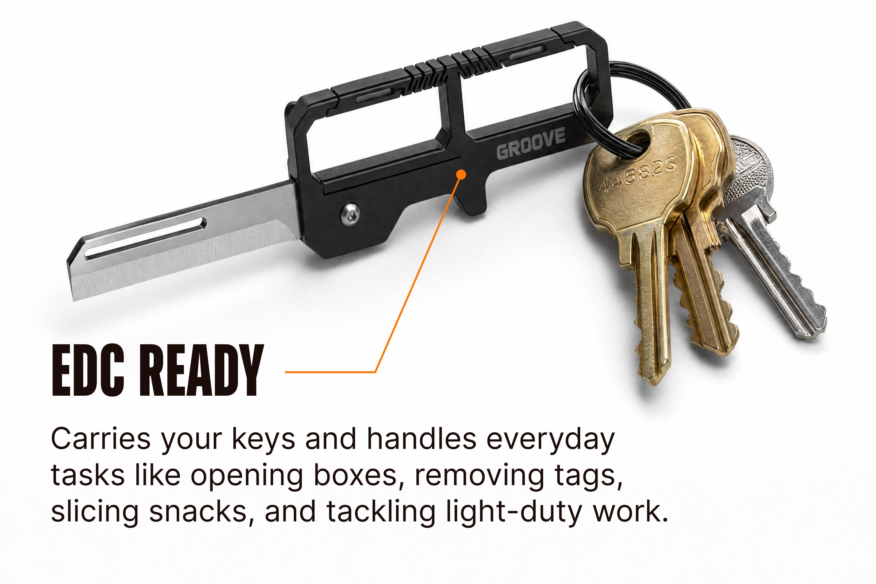Groove® Carabiner Knife - Silver