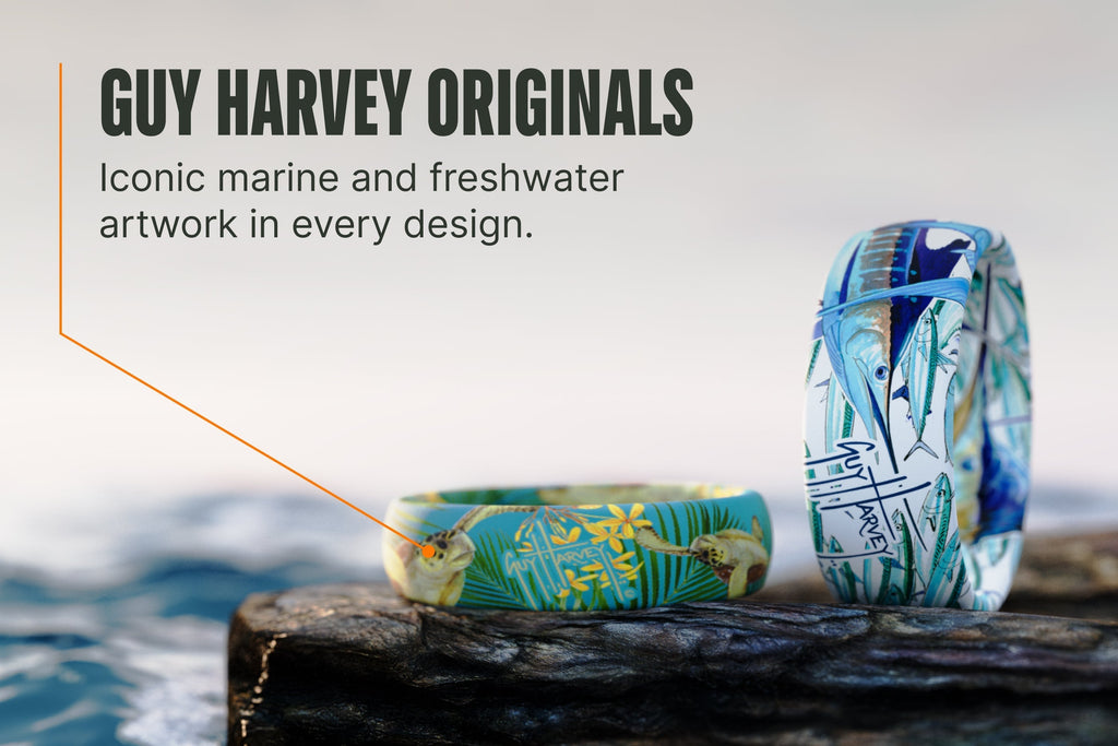 Guy Harvey Tropical Turtle Thin Ring