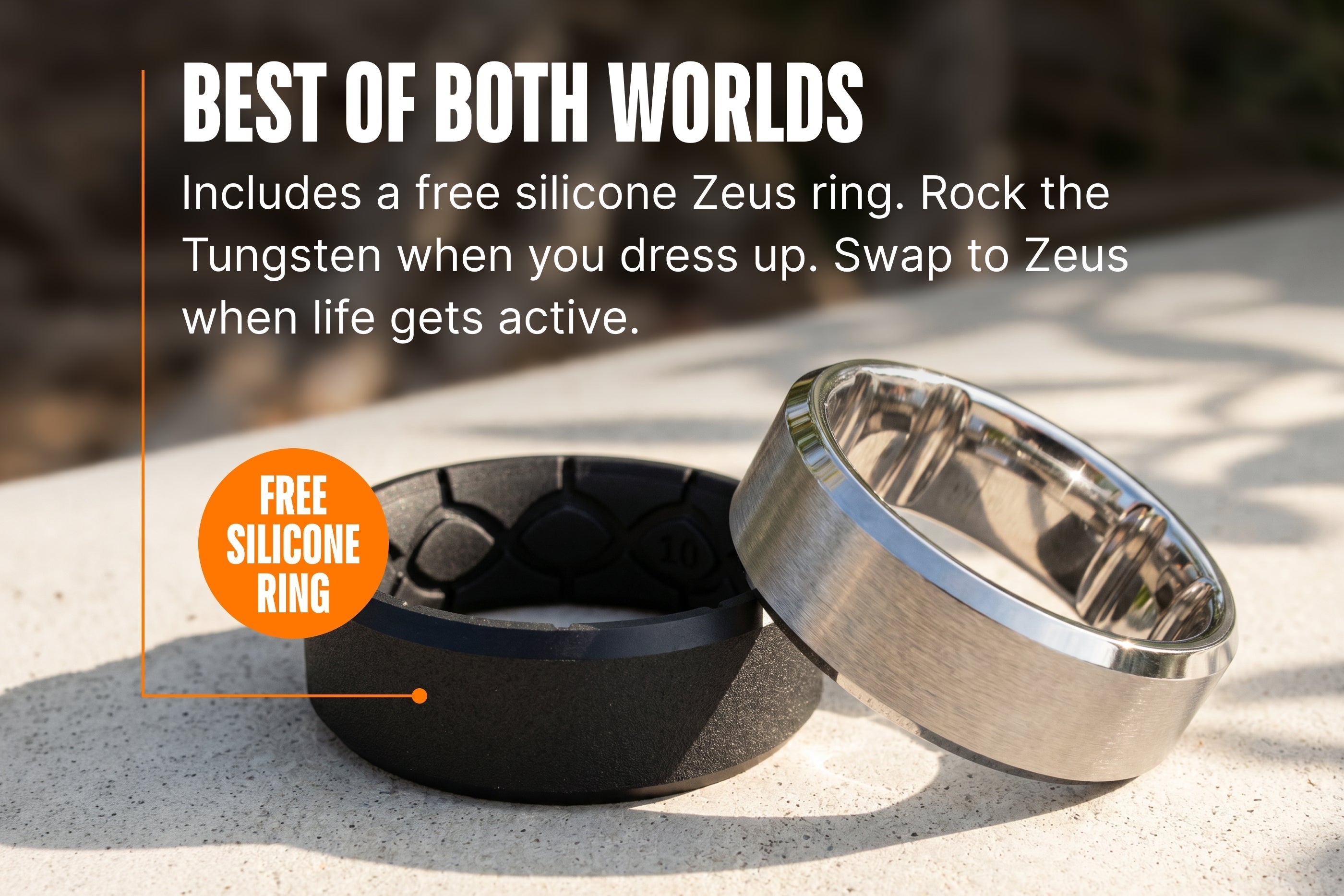 Groove Ring® Tungsten - Platinum