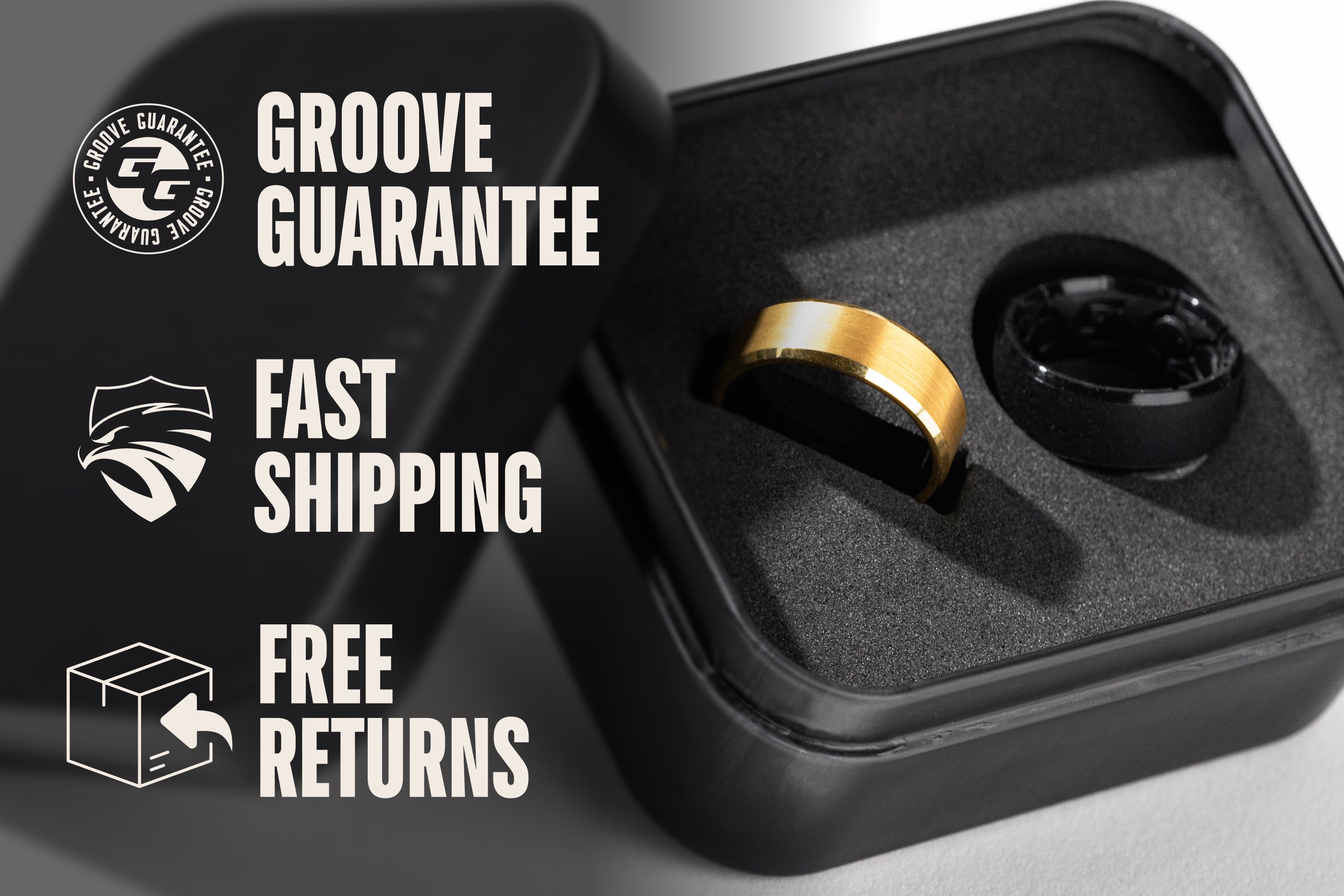 Groove Ring® Tungsten - 24k Gold