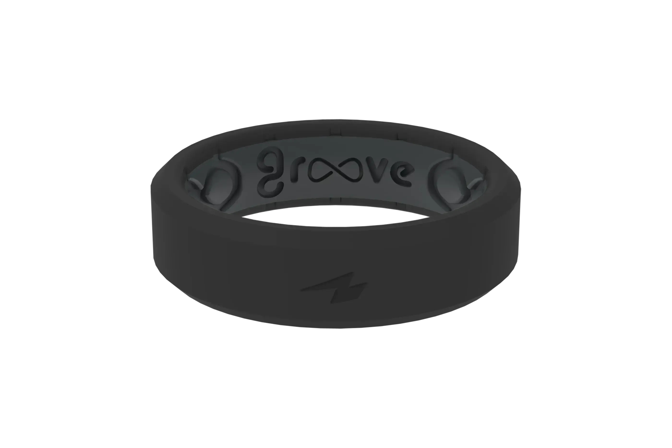 Zeus Midnight Black Thin Ring