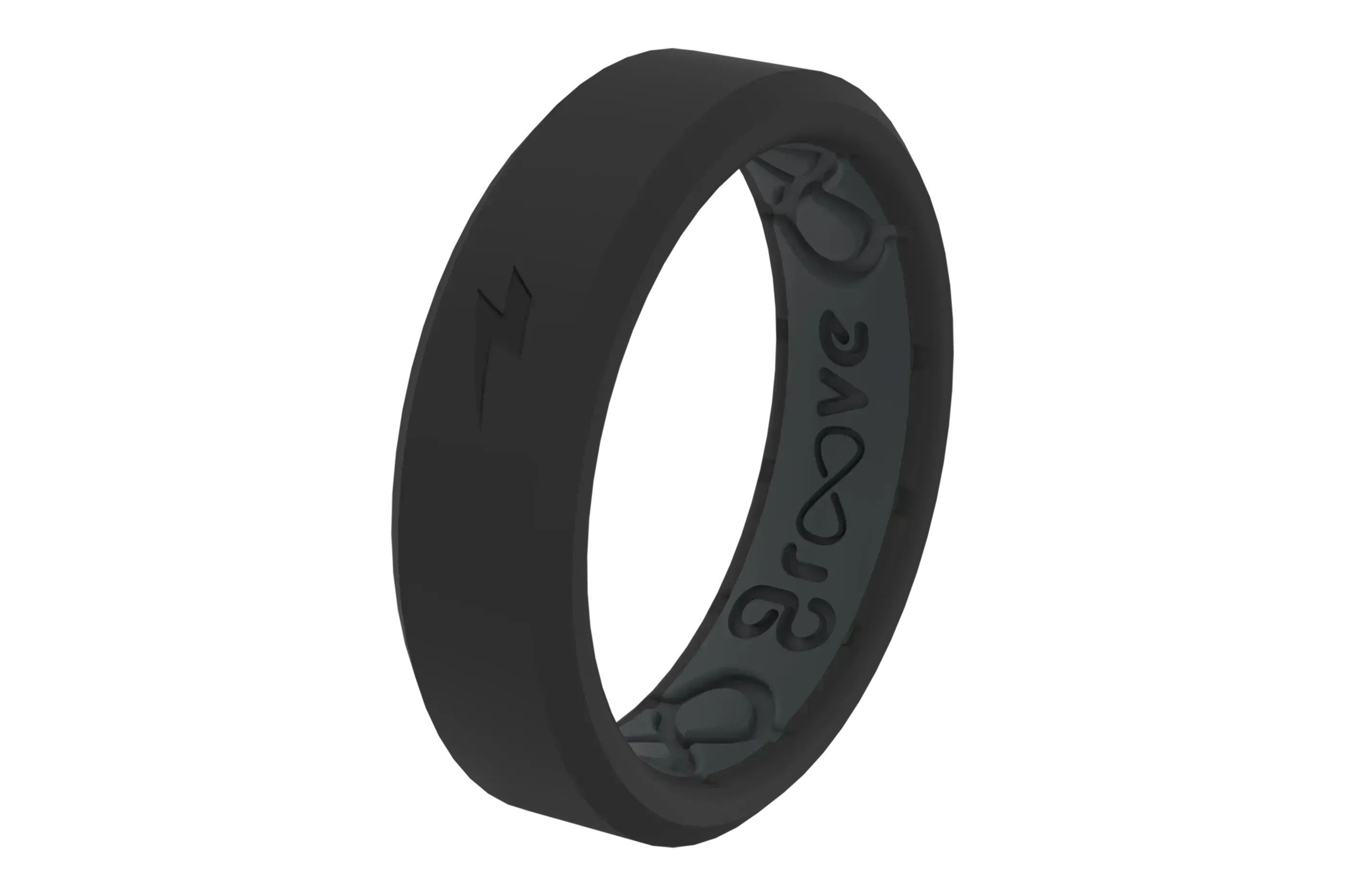 Zeus Midnight Black Thin Ring