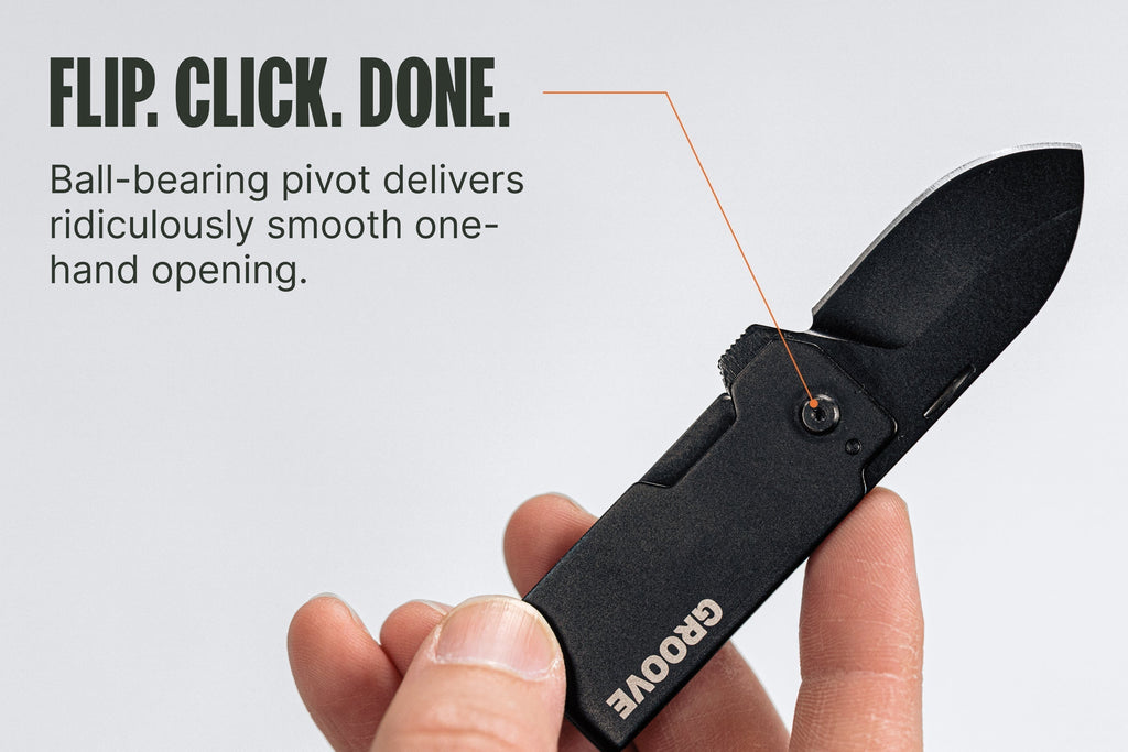 Groove® Money Clip Knife - Silver