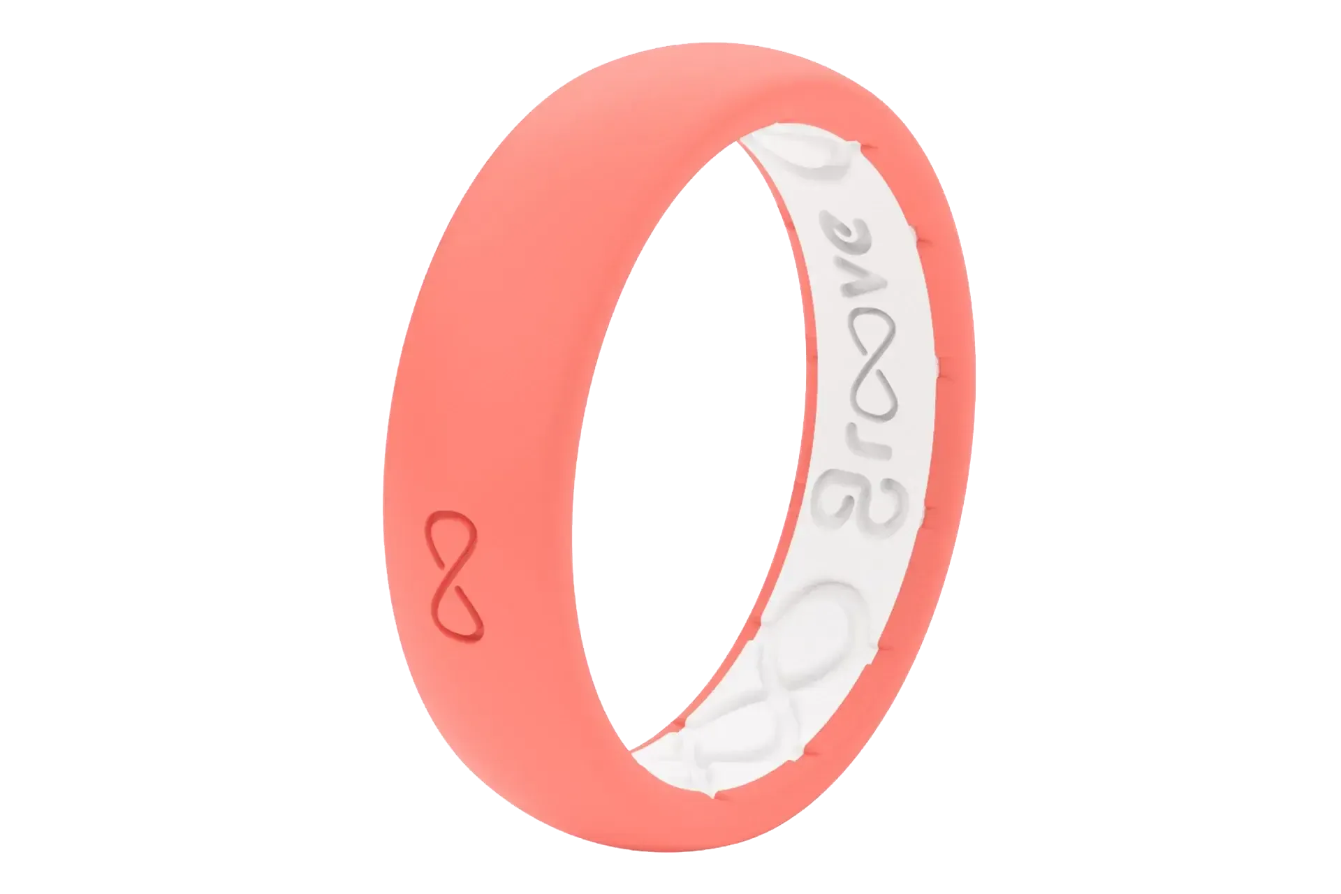 Solid Coral Thin Ring